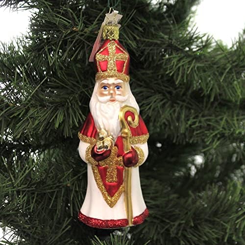 Inge-glas Regal St. Nicholas 'Zlatna jabuka 10140S020 IGM Njemački stakleni božićni ukras