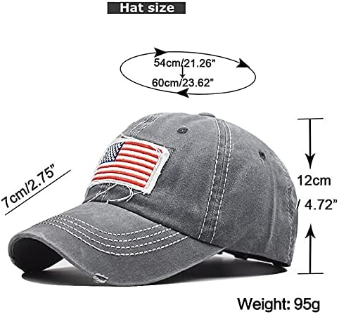 Izus ponytail-baseball-hats za ženske nevolje-američke-flag-embroidered-kapice oprate kamionskog kamiona, hat za odrasle osobe