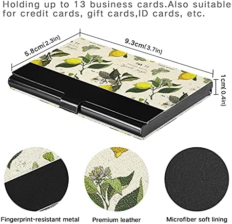 Držač posjetnice s limunovim drvetom za žene i muškarce kožna futrola za posjetnice s kreditnom karticom osobna kartica organizator