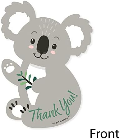 Zahvalnice u obliku slatke koale velika točka sreće - čestitke za rođendan medvjedića i rođendan djeteta pod tušem s omotnicama-set