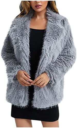 Cokuera ženska modna plišana jakna kardigan zima topli dugi rukavi flece zip kaput estetika solidna boja jakna kardigan