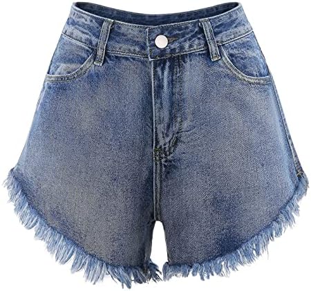 Jean kratke hlače s visokim strukom ležerne ljetne traper traper kratke kratke hlače u nevolji s nevoljima za odmor kratke hlače udobno