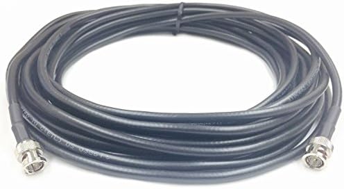 30 stopa BNC kompozitni video kabel RG59 75 OHM Black Sastavljen u SAD -u prilagođenom kablovskom priključkom