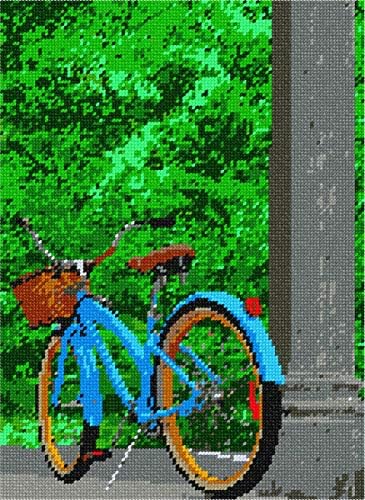 PIPITA IGLEPOINT KIT: Plavi bicikl, 12 x 16