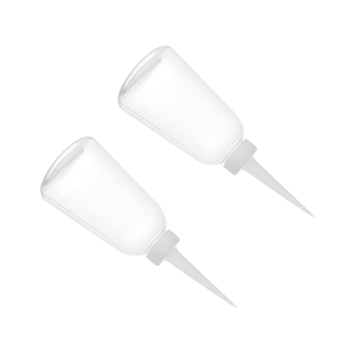Bettomshin 2PCS 250ML PE Plastične boce, ravna usta uzorka za brtvljenje boca za brtvljenje Spremnik cilindrična bijela kapica prozirna