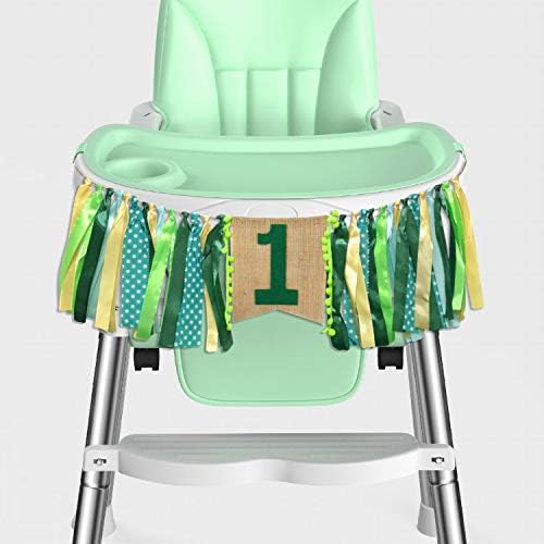 Tema džungle baby prvog rođendana zabava srednjoškolca djevojaka djevojčica visoka stolica buning dekoracija vijenaca