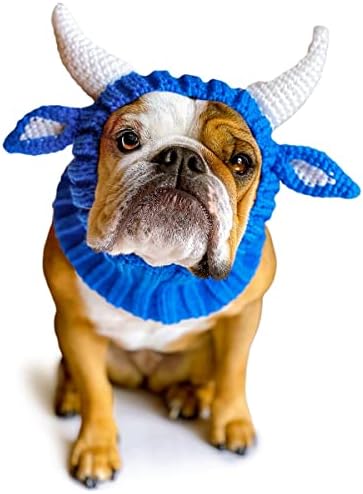 Zoo Snoods Baby Blue Ox pseći kostim, veliko - toplo bez kapuljača za omot za uši za kućne ljubimce, odjeću za pse za zime, Noć vještica,
