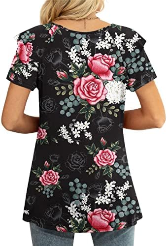 Topovi Plus Size za žene, elegantne Ležerne seksi majice u donjem dijelu, modne široke bluze od tunike s izrezom u obliku slova B i