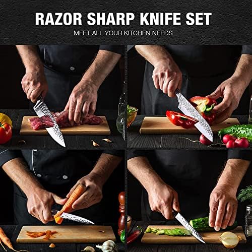 Profesionalni set kuhinjskih noževa, set kuhinjskih noževa od nehrđajućeg čelika, 3 kom-8-inčni kuharski nož i 7-inčni Santoku nož