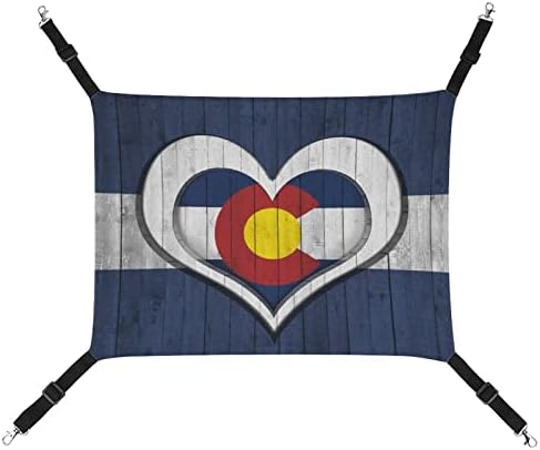 Colorado zastava srce i drvo kućne viseće viseće viseće podesivi viseći krevet za male životinje pse mačke hrčke
