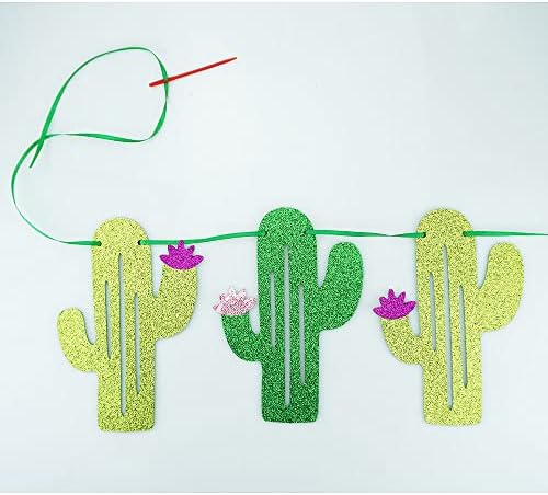 Fazhbary sjaj kaktus garland cactus natpis cactus tematski rođendan vjenčanje svadbeni tuš za tuširanje ukrasi s pakiranjem od 2
