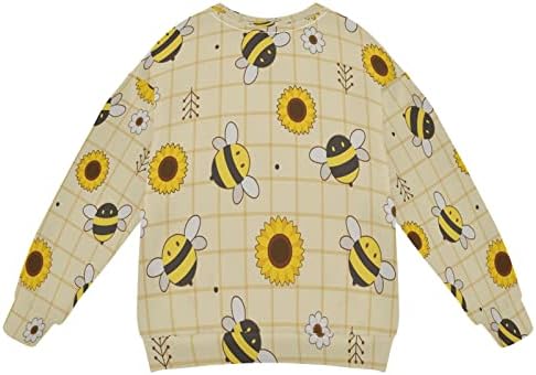 Pčela suncokret cvjetni dječak djevojčica dukserica malu djecu pulover pulover dugi rukav jesen zimska odjeća