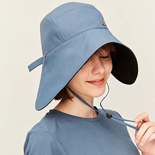 JxqxHcfs Summer Women Sun Hat UPF 1000+ Zaštita od sunca Podesiva preklopljiva prozračna velika široka ruba mekog sunčanog šešira za