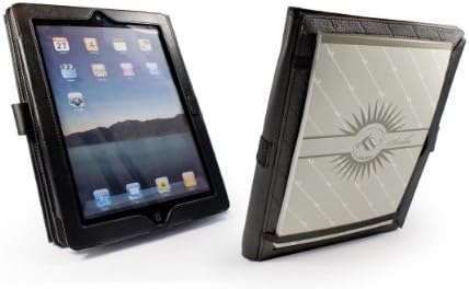 Tuff -Luv Scribe Folio Stasis Faux kožna korica za kožu za Apple iPad 2 / Novi iPad 3 - Black