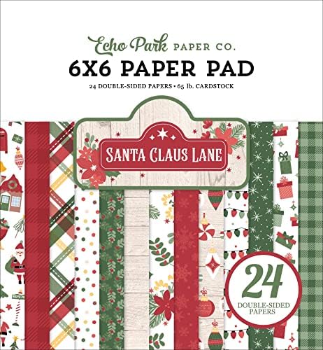 Tvrtka papira Echo Park Santa Santa Lane 6x6 papirnati jastučić, višebojan