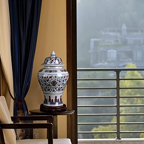 CNPRAZ Keramičke vaze đumbir staklenke s poklopcem za dekor doma, moderni dekoracija sušenog cvjetnih vaza za stol za dnevnu sobu,