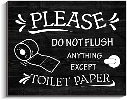 Polu kupatila Dekor Upozorenje, molim vas, nemojte isprazniti ništa osim znaka toaletnog papira, nemojte ispirati pravila kupaonice