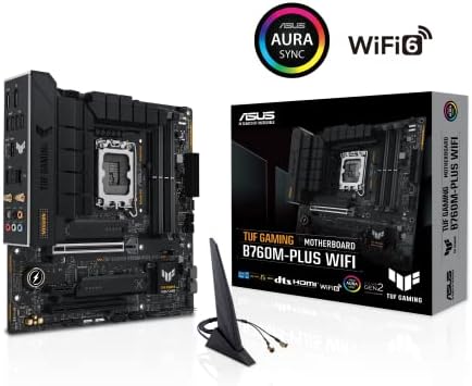 Matična ploča ASUS TUF Gaming B760M-PLUS WiFi LGA 1700 mATX sa priključcima PCIe 5.0, 2xPCIe 4.0 M. 2, DDR5, 2,5 Gb LAN, USB front-end