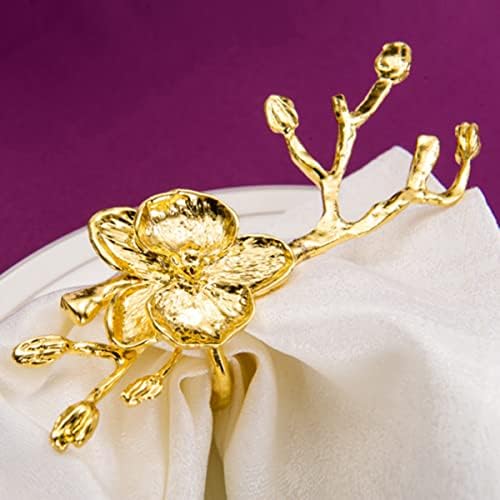 Upkoch Plum Bridal ukras ukrasa Zlatni Halloween Party Stol za salvete rođendanski božićni oblik oblik cvijeća Dizajn prstenovi odmor
