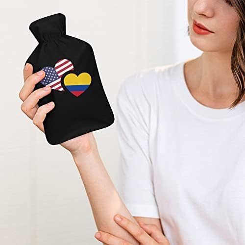 Kolumbija američka zastava boce s vrućim vodama Guma tople vode s slatkim poklopcem za razdoblje ublažavanja bolova grčeve