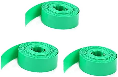 X-DREE 5PCS 2 metra 17 mm Širina PVC toplina Shirn Wrap Green za bateriju od 1 x AAA (5pcs 2 Misurini 17 mm di larghezza PVC Termoretraibil