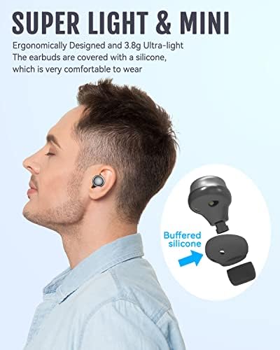 CHOF A6 Pro bežični uši, Bluetooth 5.3 Slušalice s 35h reprodukcije za uklanjanje buke ušne pupoljke za punjenje ipx7 vodootporne bežične