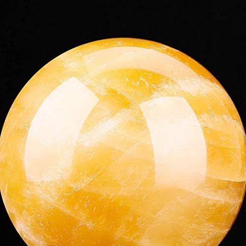Myyyyybin Feng Shui Citrine kristalna kugla Meditacija zacjeljivanje kristalne sfere za proricanje s drvenim postoljem privlači bogatstvo