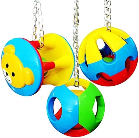 Homegood 3pcs papagaj viseći zamah zalogaj igračka, kockatiel kavez za kućne ljubimce ptičje kavez ukras papir papagajući igračke za