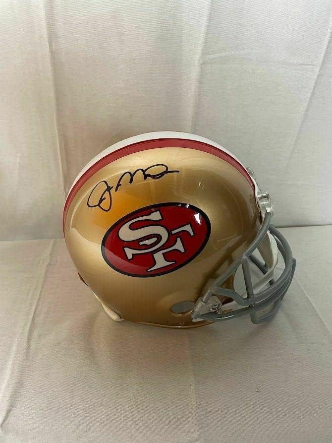 Joe Montana potpisao je autentičnu kacigu s autogramom od 49 inča u prirodnoj veličini-NFL kacige s autogramima igrača