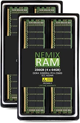 NEMIX RAM 256GB DDR4-3200 PC4-25600 ECC RDIMM Registrirana nadogradnja memorije poslužitelja za Dell EMC PowerEdge XE8545 poslužitelj