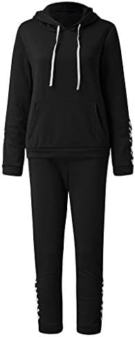 Ženske 2 komadne odjeće Stripe Patchwork Sweatsuits Dugi rukavi Pulover Skinny Duge hlače set tracksuit