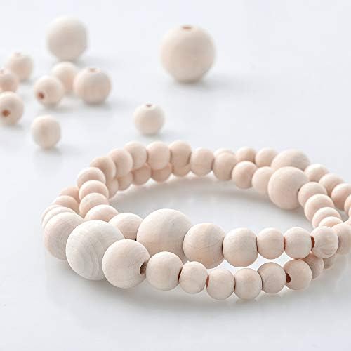 300 komada perli od prirodnog drva 16 mm nedovršene okrugle drvene labave perle drvene odstojne perle za izradu obrta