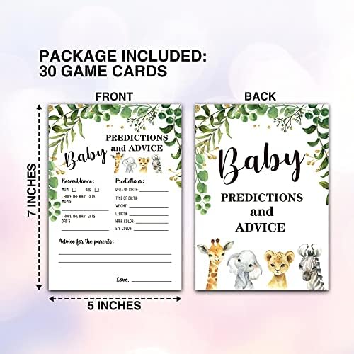 Woodland Animals 5 x 7 predviđanja i karata za savjete - karte za bebe tuširanja - Baby Spol Otkrijte zabavu - A02