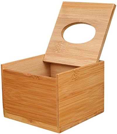 Rahyma Weiping - Drveni bambusov poklopac poklopca za poklopce za pokrov kocke za dodjelu kocke Organizator salvera za salvete za kupaonicu