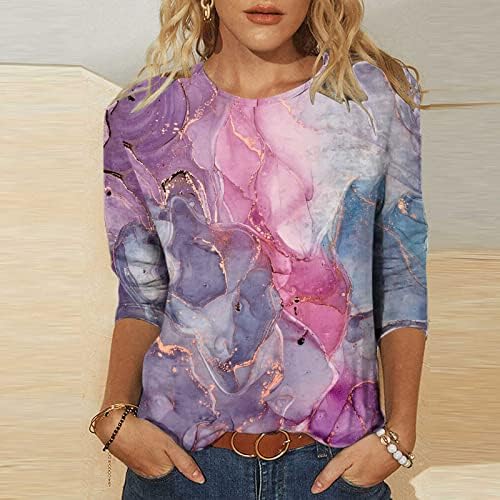 Ljetna vintage grafička majica za žene trendov uvrtanje čvor prednji rub obrezana tunika vrhovi vitka fit cap rukava bluza bluza