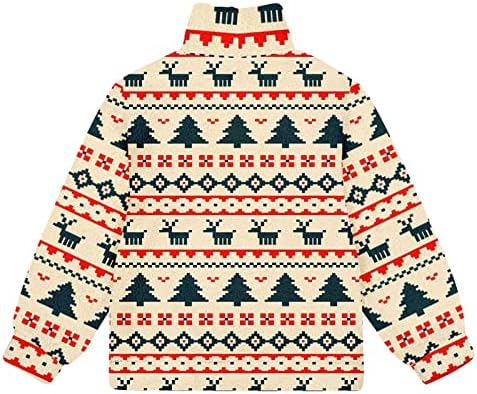Božićni džemperi za muškarce snježne pahuljice tiskani atletski kaput dukserice xmas tople jakne sportski pulover vrhovi