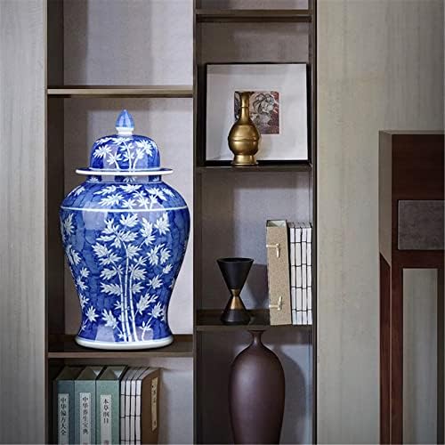 Namazi keramičke staklenke, čajne staklenke, staklenke za odlaganje u kineskom stilu, plave i bijele staklenke đumbira s poklopcem