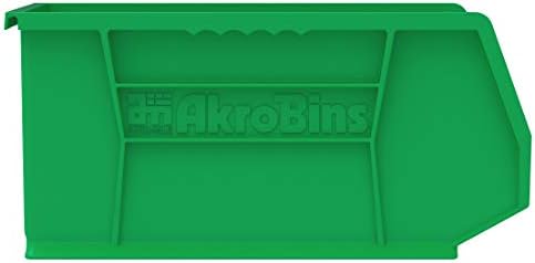 Akro-Mils 30240 Akrobins Plastično viseće organizator za skladištenje, 15-inčni x 8-inčni x 7-inčni, zeleni, 12-pack