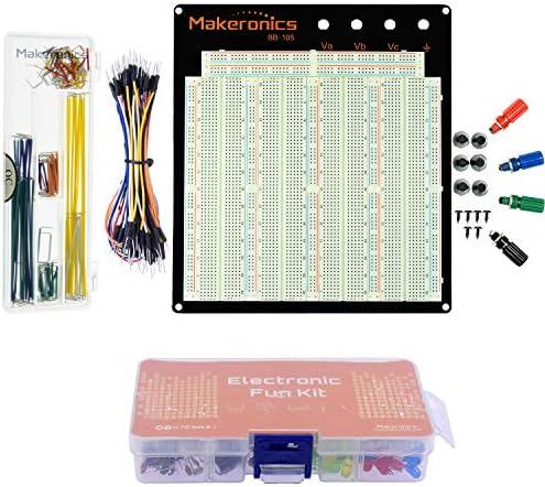 Makeranics Electronics Fun Kit s 3220 ploča bez lemljenja | Modul napajanja | Precizni potenciometar | 140 PCS U-utikača U-oblika |