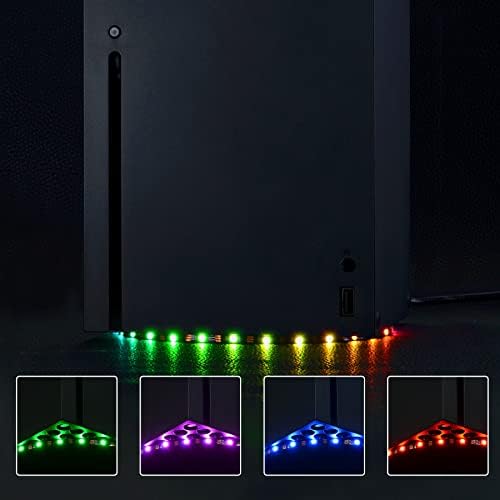Ekstrematična Playvital RGB LED svjetlosna traka za Xbox Series X konzolu, 7 boja 29 efekata DIY Dekoracijski pribor Fleksibilna traka
