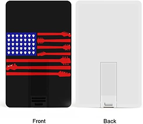 Gitara američka zastava kreditna kartica USB flash Personalizirana memorijska memorija Stick Storage Drive 32G