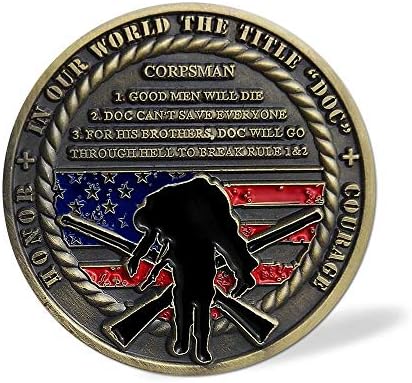 Američki mornarički korpusman Doc Challenge Coin Coin Corpsman veteran Komemorativni novčić