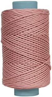 Crafteza ružičasti makroname kabel 4 mm x 688 stopa jednostruki kabel makroname napravljen u Indiji - prirodni djevičanski pamučni