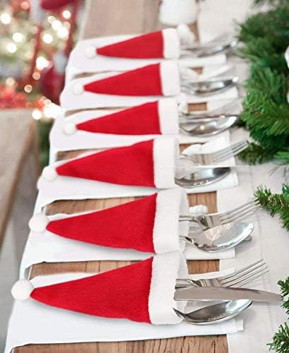 Vanjski tepih Božićni set vilica za odlaganje ukrasni Božićni alat 35kom Pribor za jelo šešir kuhinja, blagovaonica i bar stol za 4