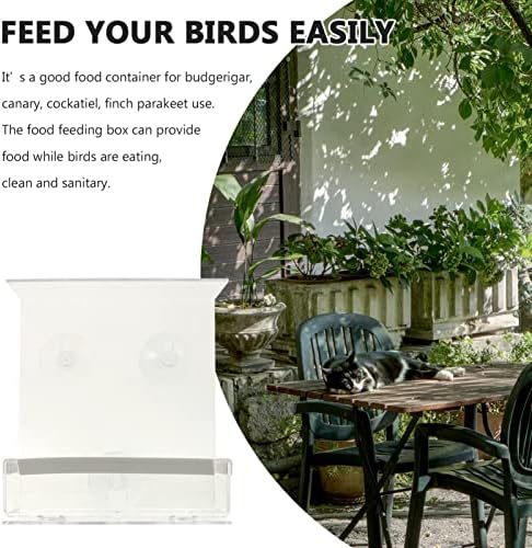 Prozorske hranilice za ptice ADU, kućica za ptice otporna na vremenske uvjete, vanjska hranilica za ptice, spremnik za hranu za papige