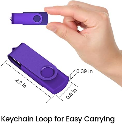 Aretop USB Flash Drive 50 pakiranje, s laganim skladišnim vrećicama s olovkom za olovku, memorijski štap USB2.0 pendrive 512MB pogoni