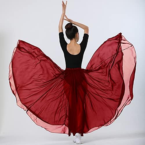Žene Elegantne lirske plesne suknje duga baletna plesačica suknja za balerine Performance Photography Belly kostimi