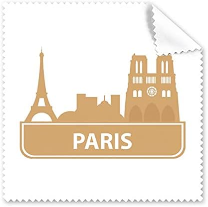 Pariz Francuski žuti orijentir uzorak tkanina za čišćenje zaslona telefona čišćenje naočala 5pcs