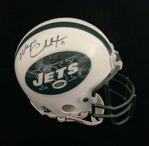 Veslajući 80 Njujorški Jets potpisao je MALONOGOMETNU kacigu Riedell u MIB - u-NFL kacige s autogramima