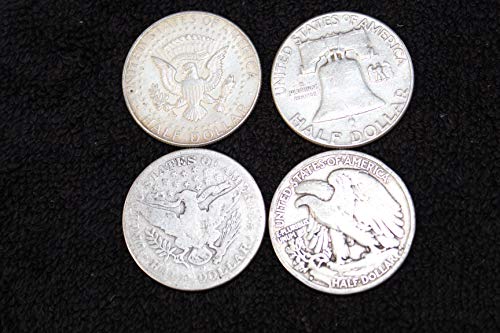 1892-1964. Skup seta pola dolara: Barber, Walking Liberty, Franklin, Kennedy. 4 srebrna kovanica sve vg do xf